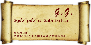 Gyöpös Gabriella névjegykártya